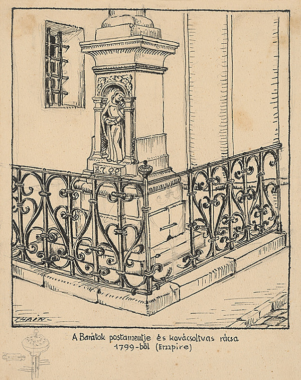 Ján Thain – Podstavec sochy pri františkánskom kláštore 