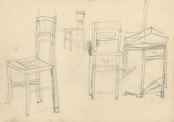 Ján Thain – Skicár z roku 1914 - strana zo skicára