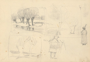 Ján Thain – Skicár z roku 1914 - strana zo skicára 