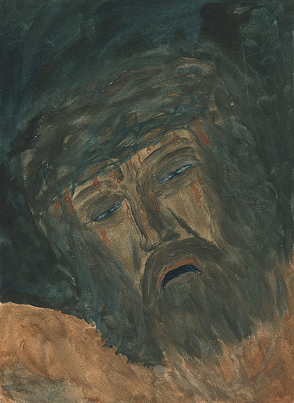Károly Vágovits – Hlava Krista (Bolestný Kristus s tŕňovou korunou)