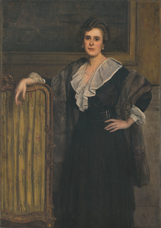 Rudolf Bacher – Portrét stojacej ženy