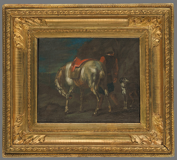 Juliusz Kossak – Muž s koňom a psom