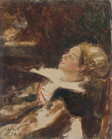 István Csók – Štúdia k Alžbete Báthoryovej 