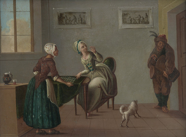 Neznámy maliar, Daniel Nikolaus Chodowiecki – Veštenie z karát (Canasta) 