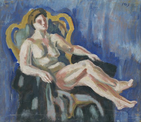 Ernest Zmeták – Akt v kresle 