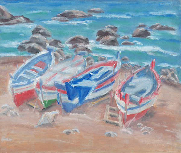 Ernest Zmeták – Člnky pri mori 