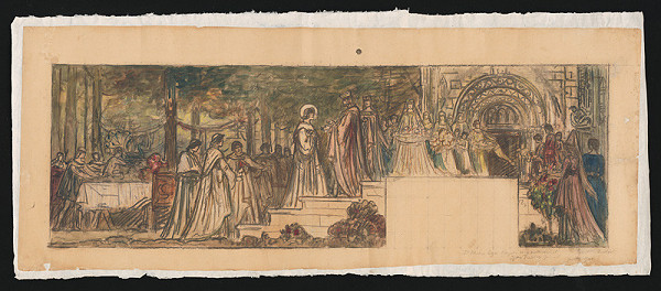 Andor Dudits – Výjav zo života Sv. Imricha ? (Korunovácia)  