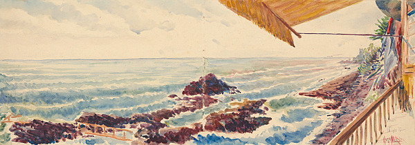 Maďarský maliar z 20. storočia – Krajina pri mori