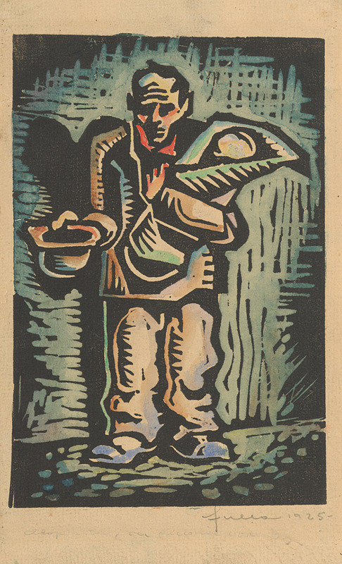 Ľudovít Fulla – Žobrák s dieťaťom 