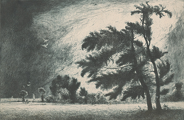Rakúsky grafik z 19. storočia – Podvečer
