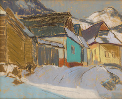 Karol Polónyi – Dedina v zime 