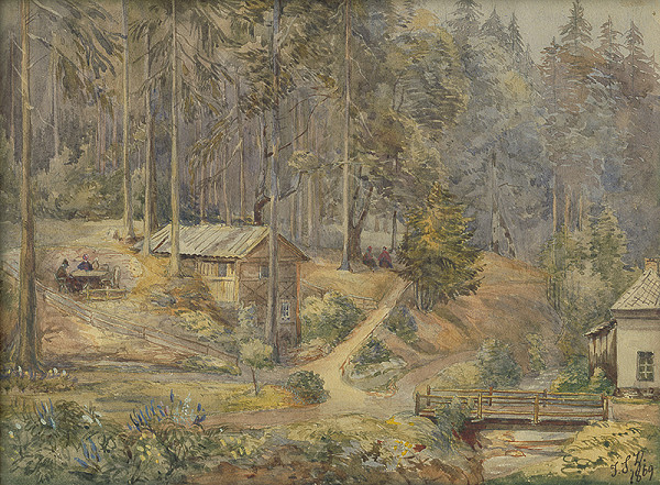 Viedenský maliar z 19. storočia – Lesné zákutie