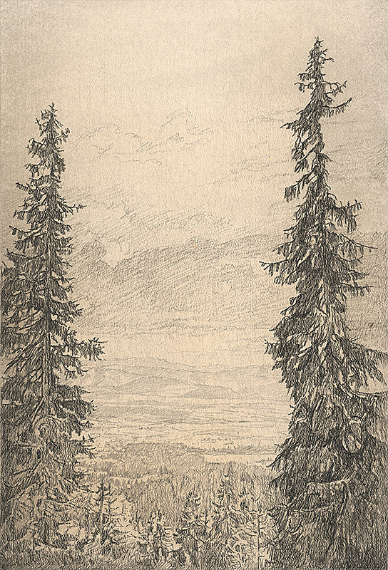 Viktor Hermély – Výhľad na Liptovské hole 