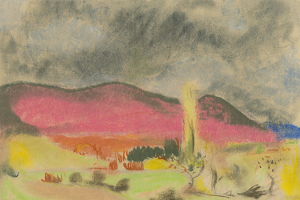 Ladislav Čemický – Krajina s topoľom 