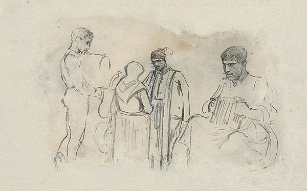 Ladislav Mednyánszky – Štúdia ľudových postáv 