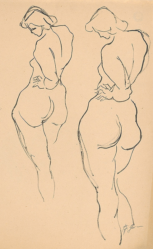 Alfonz Groma – Štúdia stojaceho aktu