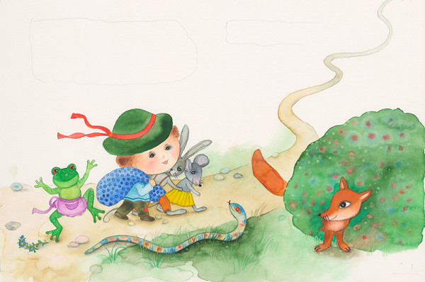 Oľga Bajusová – Ilustrácia ku knihe Mechúrik Koščúrik 