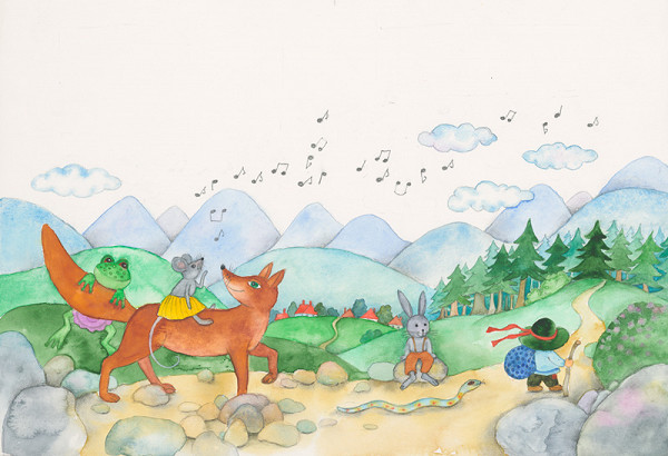 Oľga Bajusová – Ilustrácia ku knihe Mechúrik Koščúrik 