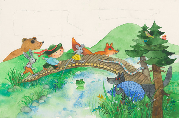 Oľga Bajusová – Ilustrácia ku knihe Mechúrik Koščúrik 