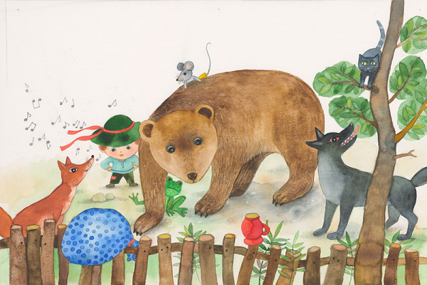 Oľga Bajusová – Ilustrácia ku knihe Mechúrik Koščúrik