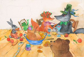 Oľga Bajusová – Ilustrácia ku knihe Mechúrik Koščúrik 