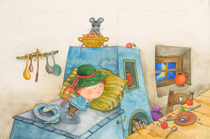 Oľga Bajusová – Ilustrácia ku knihe Mechúrik Koščúrik 