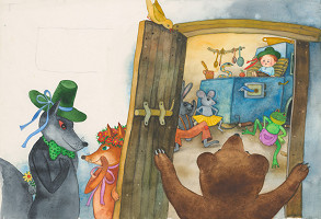 Oľga Bajusová – Ilustrácia ku knihe Mechúrik Koščúrik 