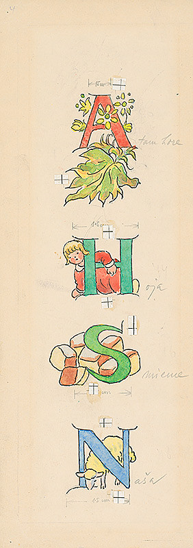 Jan Hála – Iniciálky A, H, S, N 