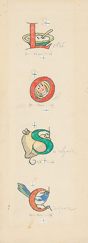 Jan Hála – Iniciálky L, O, S, C 