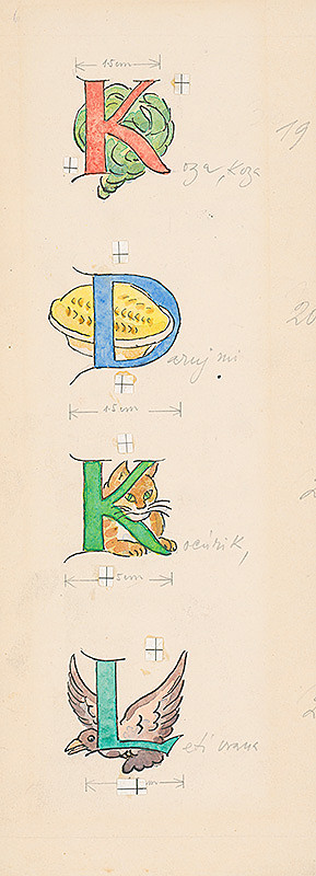 Jan Hála – Iniciálky K, D, K, L 
