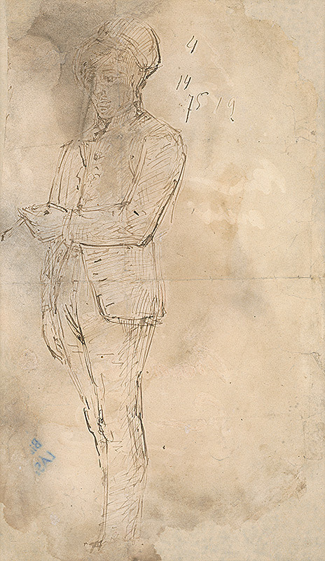 Ladislav Mednyánszky – Stojaci muž s cigaretou 