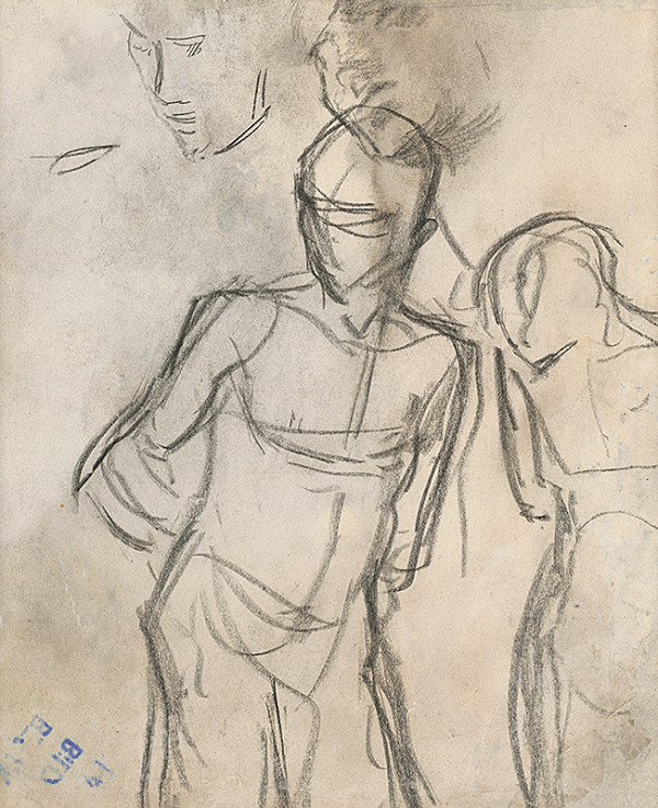 Ladislav Mednyánszky – Štúdia mužskej postavy s rukami za chrbtom 