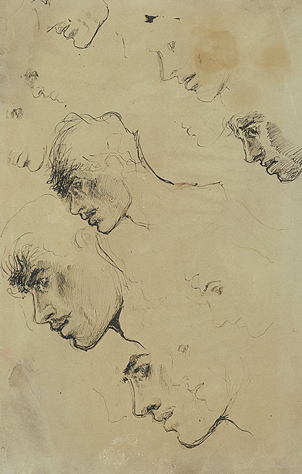 Ladislav Mednyánszky – Štúdia obličaja muža 