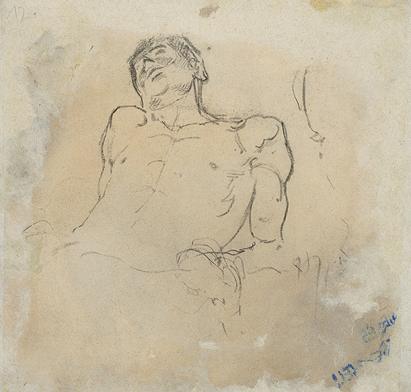 Ladislav Mednyánszky – Štúdia mužského poloaktu 