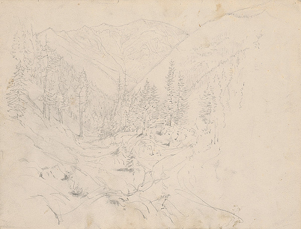 Ladislav Mednyánszky – Štúdia horskej doliny 