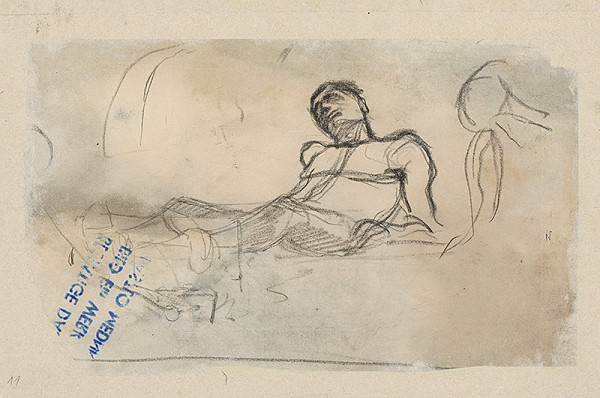 Ladislav Mednyánszky – Štúdia pololežiaceho 