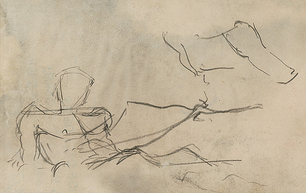 Ladislav Mednyánszky – Štúdia pololežiaceho 