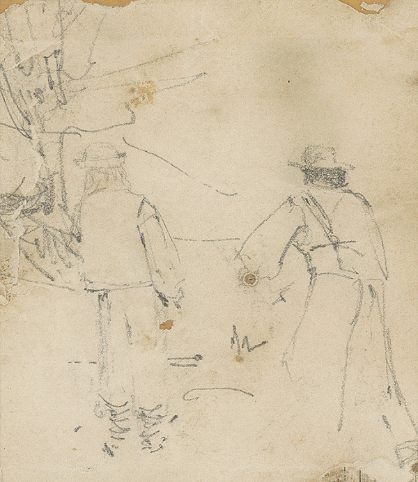 Ladislav Mednyánszky – Štúdia dvoch mužov v kroji 