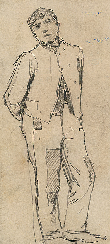 Ladislav Mednyánszky – Štúdia dedinského chlapca 