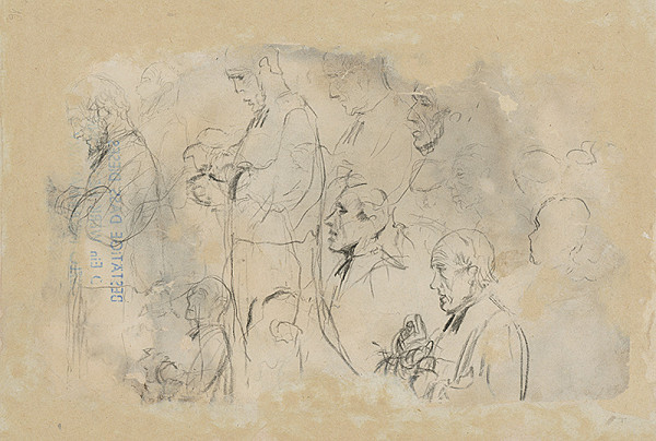 Ladislav Mednyánszky – Štúdia hláv mužov 