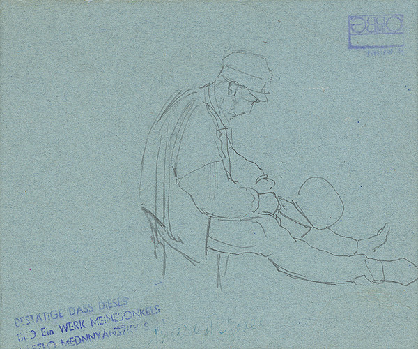 Ladislav Mednyánszky – Štúdia sediaceho muža 