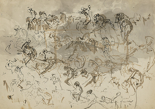 Ladislav Mednyánszky – Štúdia postáv I. 