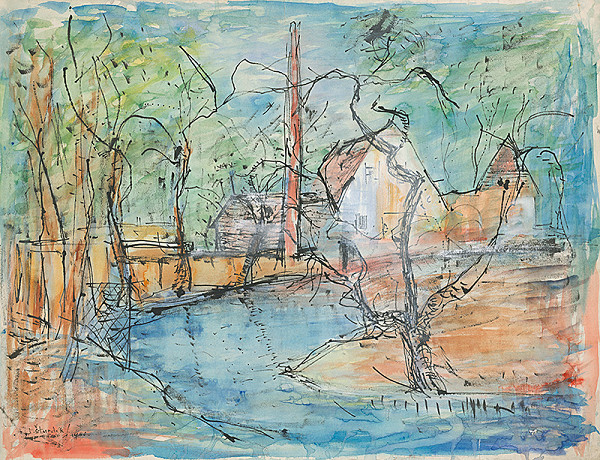 Jozef Šturdík – Krajina s komínom 