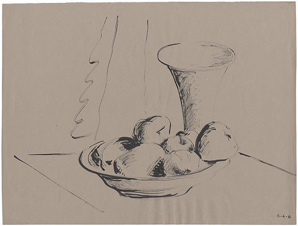 Miloš Alexander Bazovský – Zátišie s ovocím a vázou 