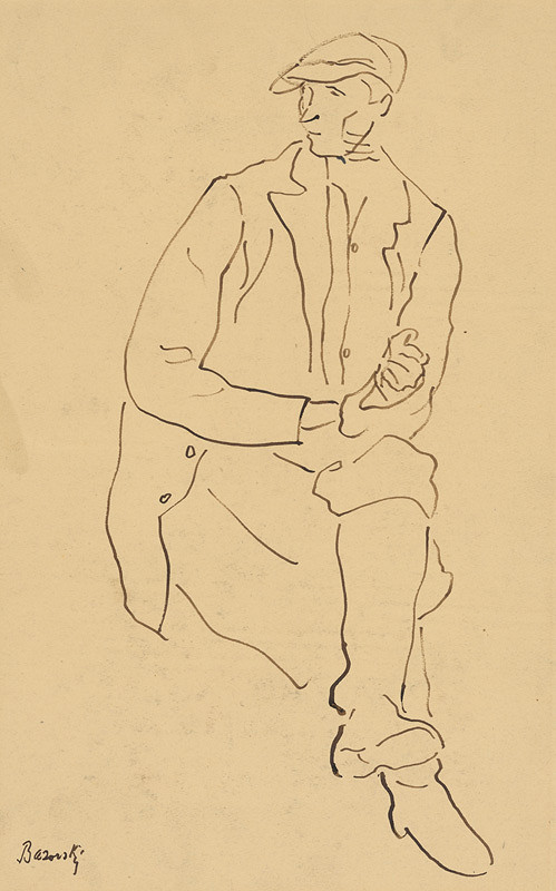 Miloš Alexander Bazovský – Sediaci muž v športovom obleku 