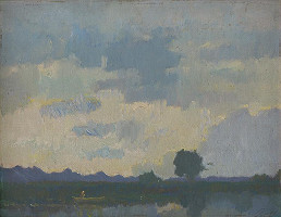 Alexander Kubínyi – Krajina s jazerom  