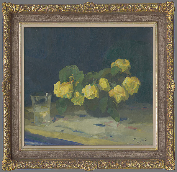 Alexander Kubínyi – Zátišie s ružami 