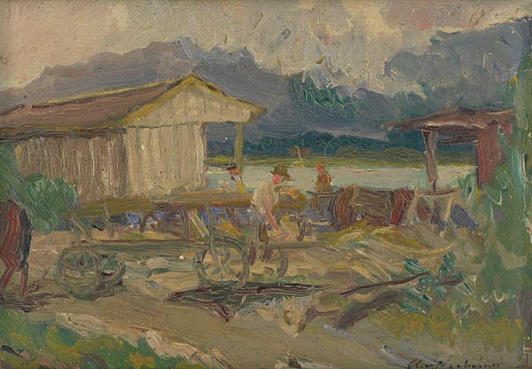 Alexander Kubínyi – Podtatranský gazdovský dvor 