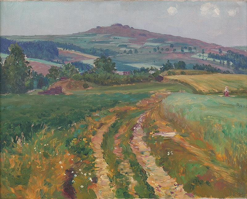 František Kaván: Pohľad na Říp, 1919, Liptovská Galéria Petra Michala Bohúňa, Liptovský Mikuláš