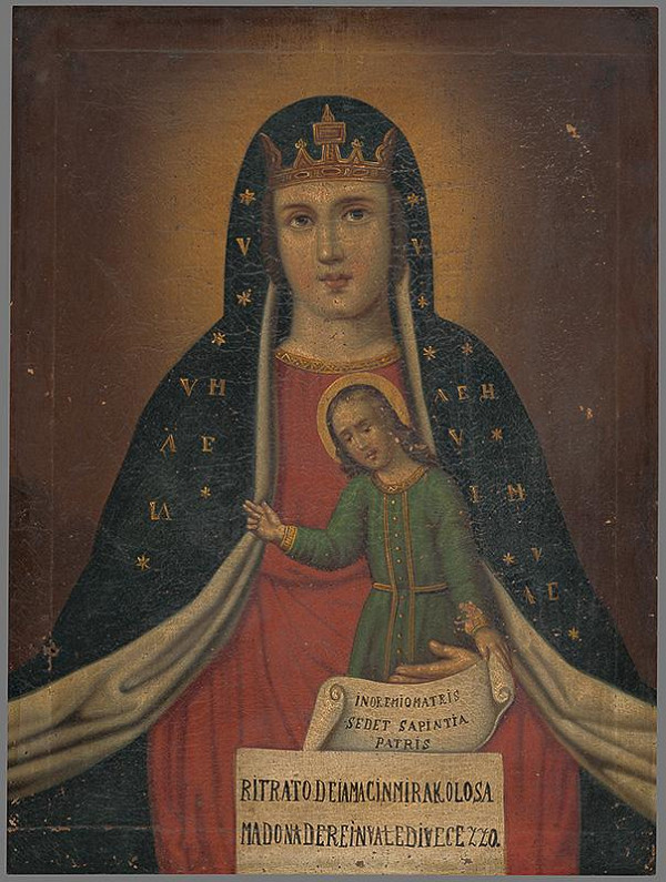 Slovenský maliar z 2. polovice 19. storočia – Madona - Sedes Sapientiae